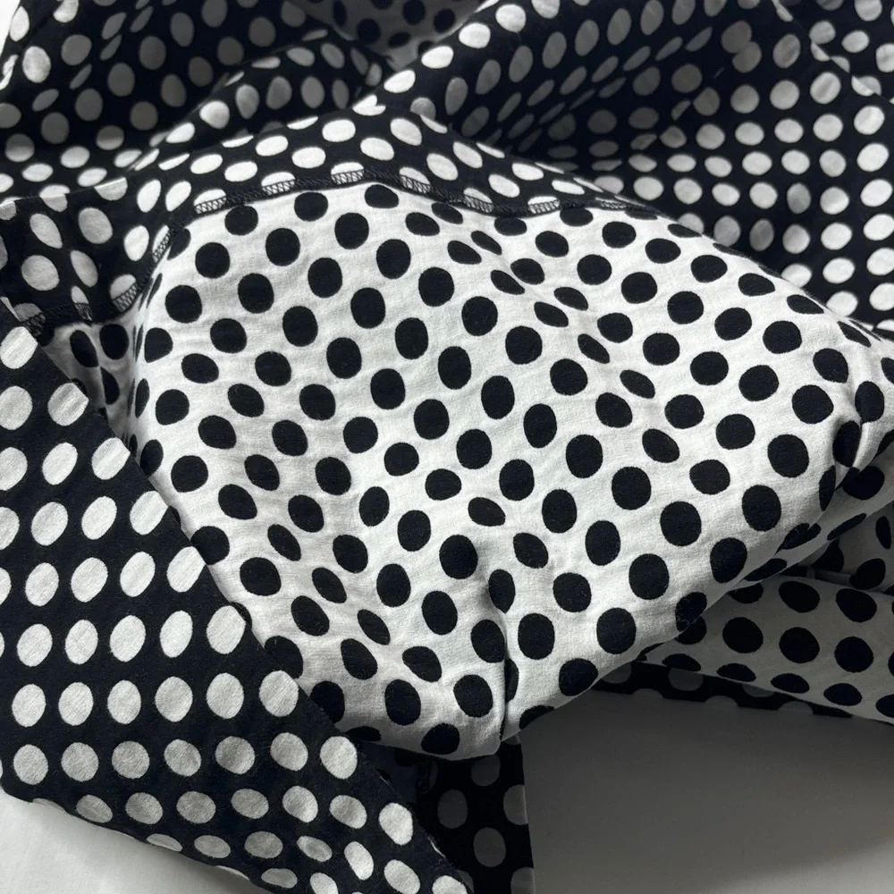 ⚫⚪ Chico's Black White Polka Dot Skirt Size 3 A-Line Stretch Flowy ⚪⚫ - Picture 11 of 12